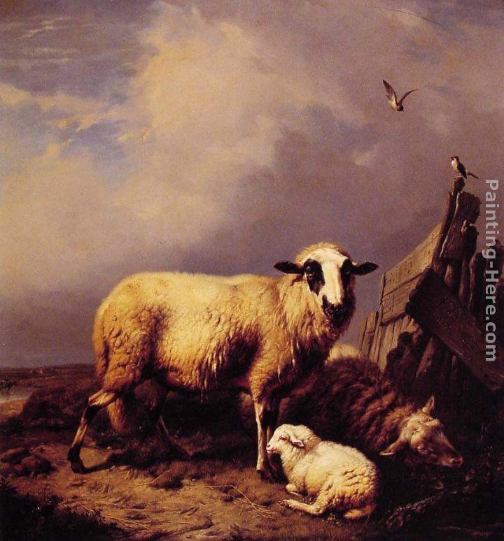 Eugene Verboeckhoven Guarding the Lamb